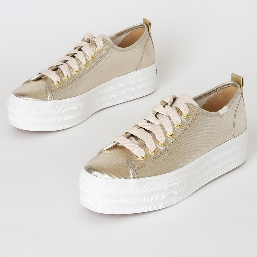 Keds Gold Platform Sneakers